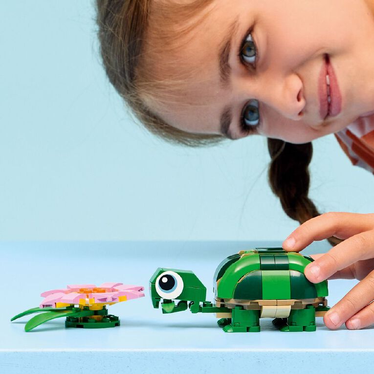 LEGO CREATOR Turtle With a Water Lilly Flower 31377, , hi-res