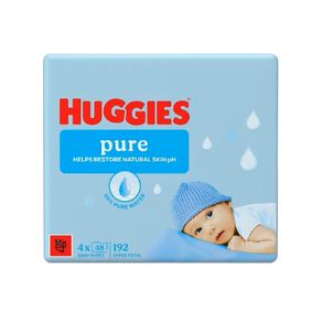 Huggies Pure Baby Wipes 48 Pack