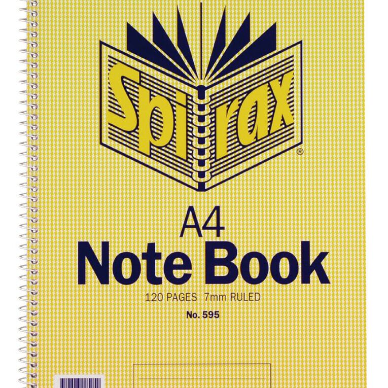 Spirax 60 Leaf Notebook 297mm x 210mm Yellow Mid, , hi-res