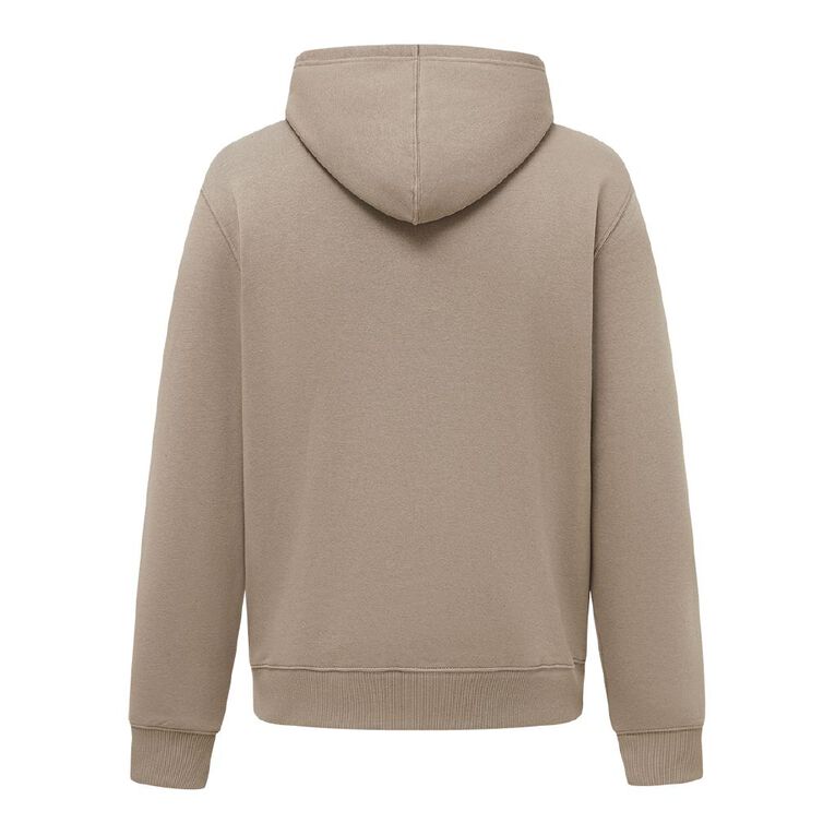 H&H Men's Plain Hoodie Sweatshirt, Brown Mid, hi-res