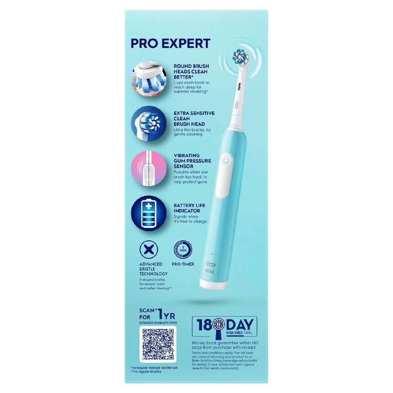 Oral-B Pro Expert Deep Clean Electric Toothbrush Turquoise, , hi-res