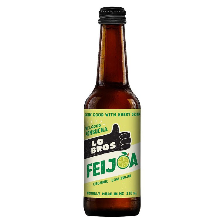 Lo Bros Kombucha Feijoa 330ml, , hi-res