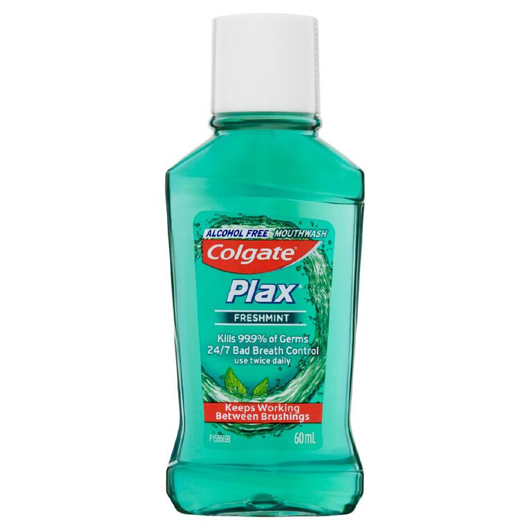 Colgate Plax Antibacterial Travel Freshmint Mouthwash 60ml, , hi-res