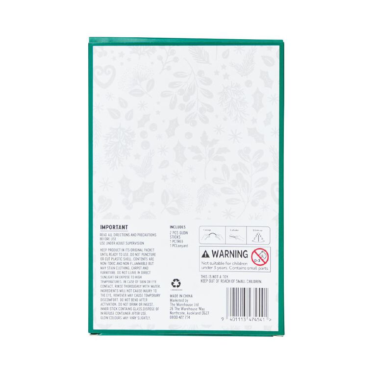 Wonderland Novelty Christmas Tree Glow Necklace, , hi-res