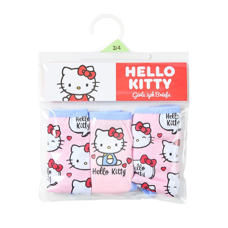 Hello Kitty Girls' Briefs 3 Pack, Pink Light, hi-res