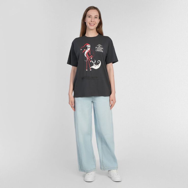 Disney Women's Nightmare Before Christmas Tee, Grey Dark, hi-res