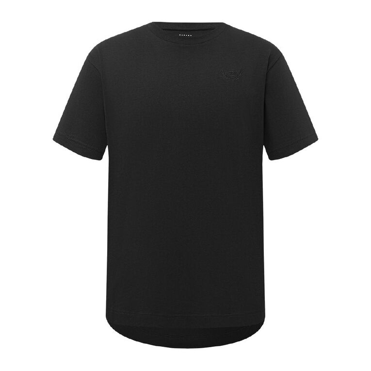 Garage Men's Longline Tee, Black, hi-res