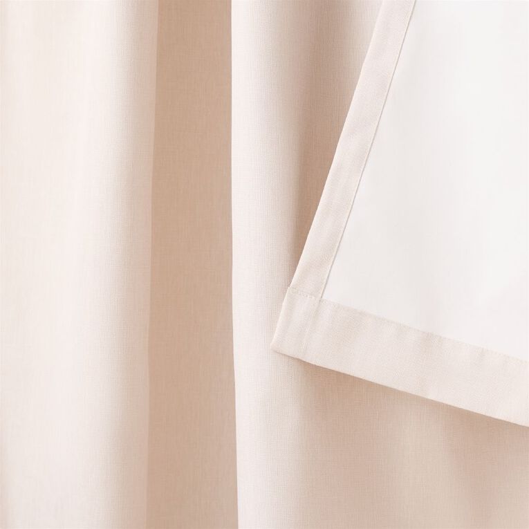 Living & Co Loft Curtains Natural 150-230cm Wide/205cm Drop, , hi-res