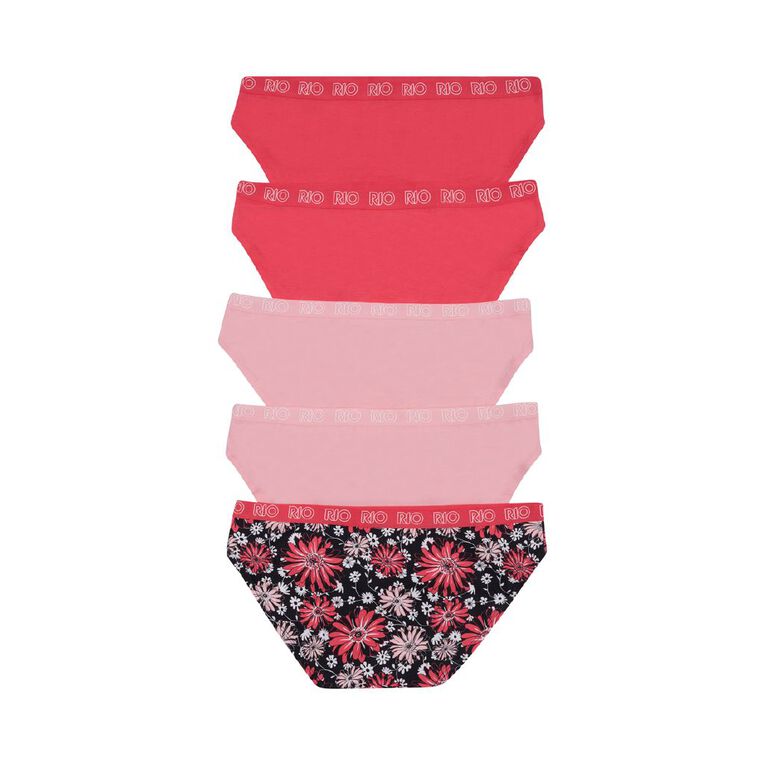 Rio Women's Bikini Briefs 5 Pack, Pink Light, hi-res