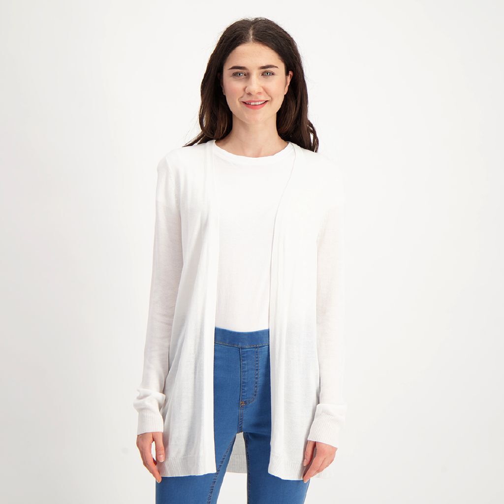 H\u0026H Light Cardi White | The Warehouse