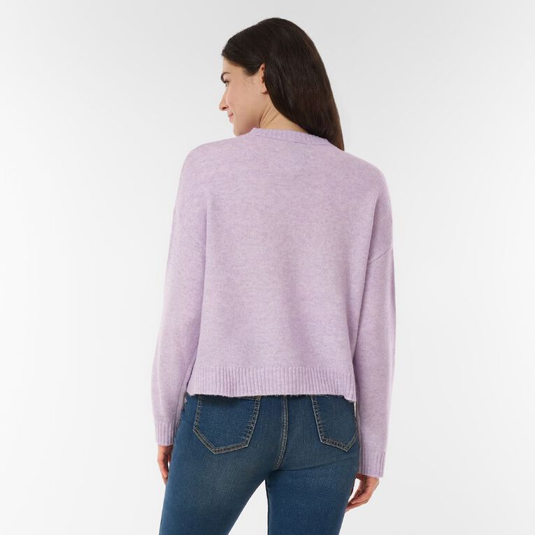 H&H Women's Boxy Sweet Treat Knit Jumper, Purple Light, hi-res