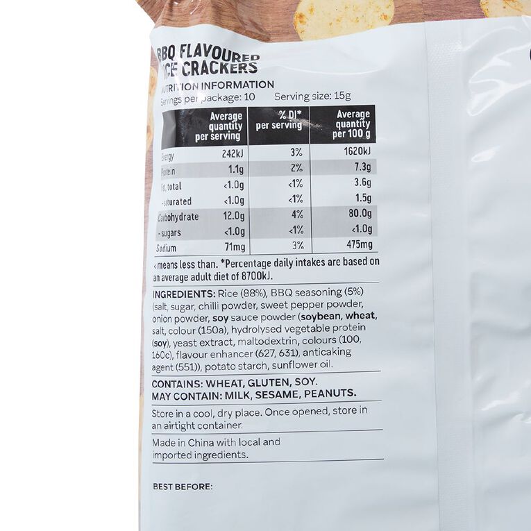 Market Kitchen Rice Crackers BBQ, , hi-res