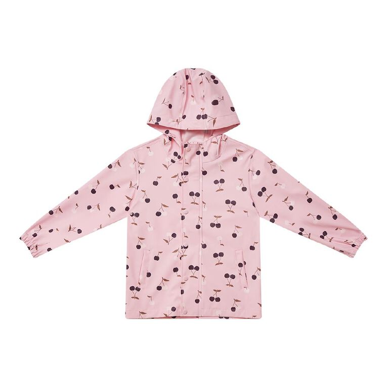 Young Original Waterproof Printed Raincoat, Pink Light, hi-res