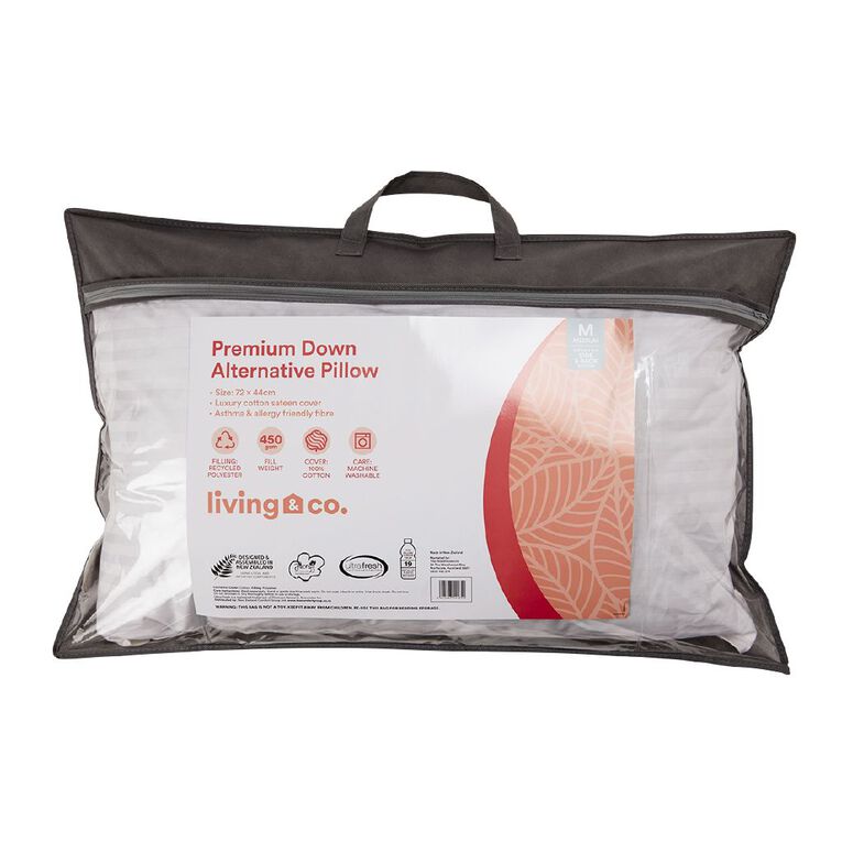 Living & Co Pillow Heavenly Comfort Luxury Down Alternative White, , hi-res