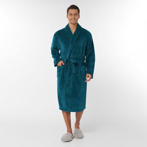 H&H Men's Coral Fleece Robe