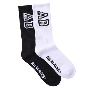 All Blacks Rib Crew Socks 2 Pack