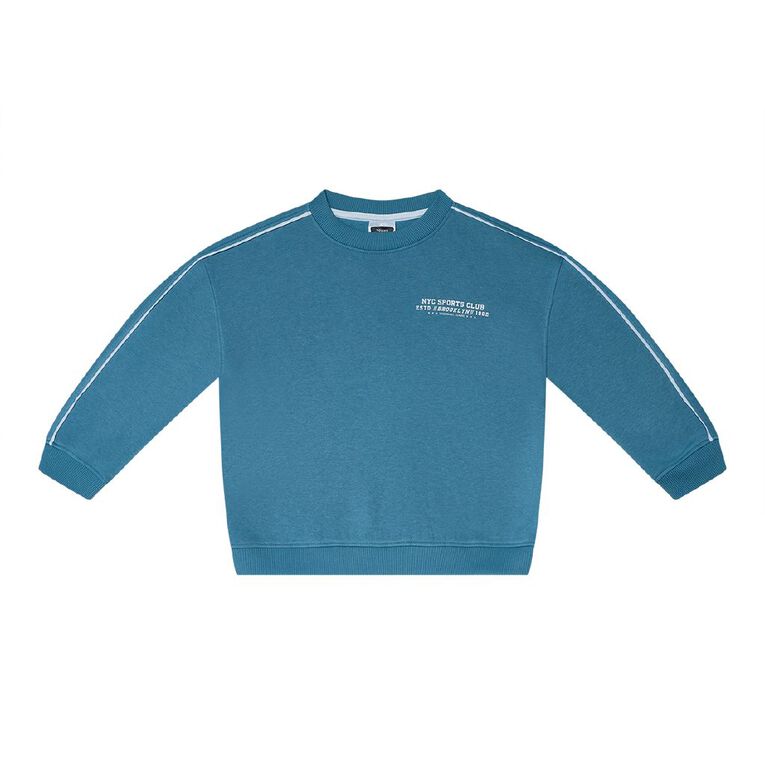 Young Original Athletic Crew Sweatshirt, Blue Mid, hi-res