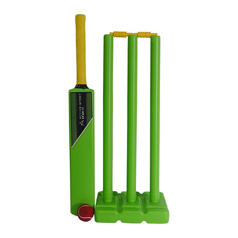 Active Intent Sports Plastic Cricket Set Size 6 Green Mid Green Mid