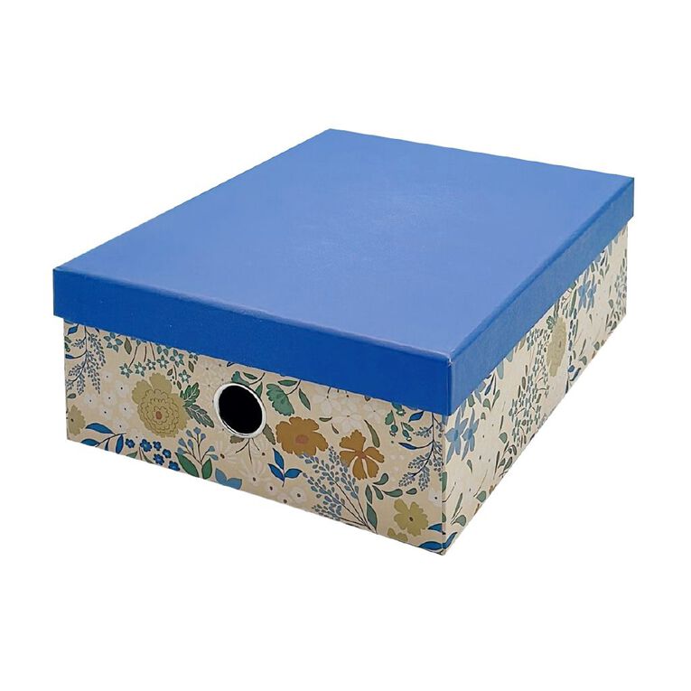 Uniti Blossom Storage Box Floral Blue, , hi-res