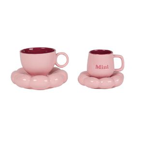 Mum & Mini Bubble Cup/Saucer Set Assorted