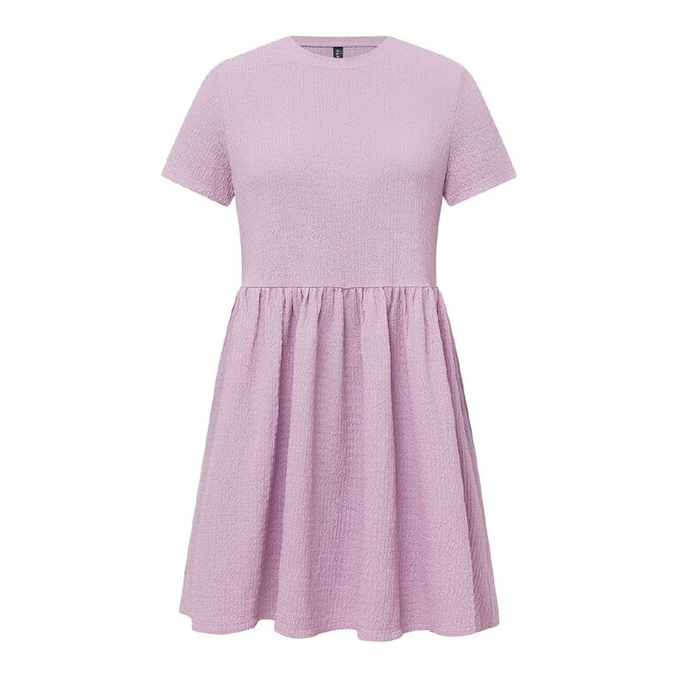 H&H Women's Short Sleeve T-Shirt Dress Mini, Purple Light, hi-res