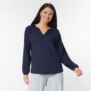 H&H Women's V Neck Gathered Top