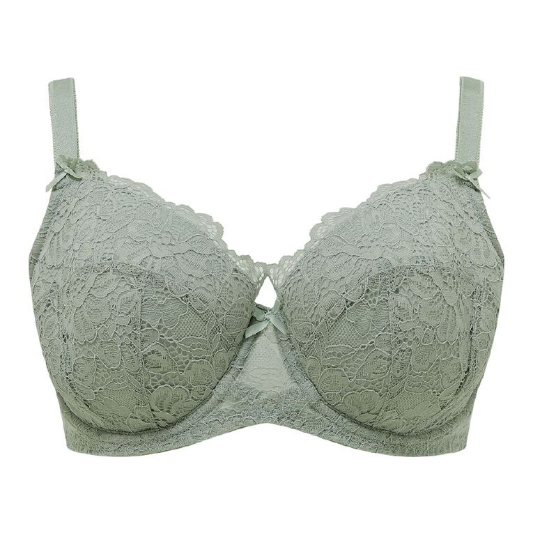 H&H Women's Lexi Lace Full Cup Bra, Grey Mid, hi-res