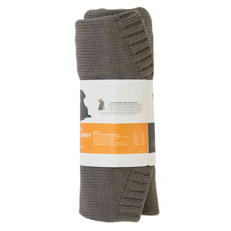 Petzone Knit Pet Jersey Grey Large, , hi-res