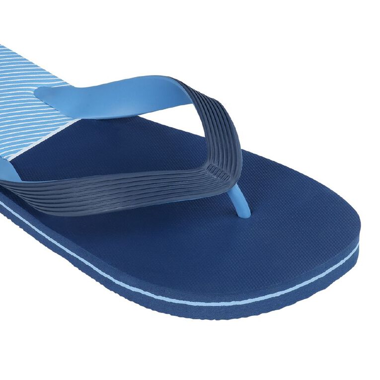 H&H Men's Double Plug Jandals, Blue, hi-res