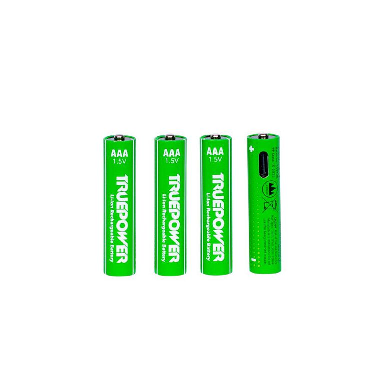Truepower Truepower AAA USB-C Rechargeable Batteries, , hi-res