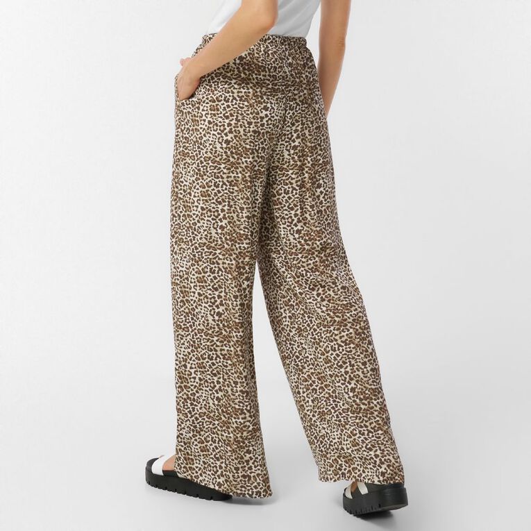 H&H Women's Drawstring Pants, Brown Mid, hi-res