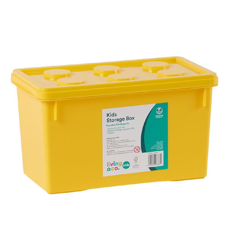 Living & Co Kids Kids Fun Storage Box Yellow, , hi-res