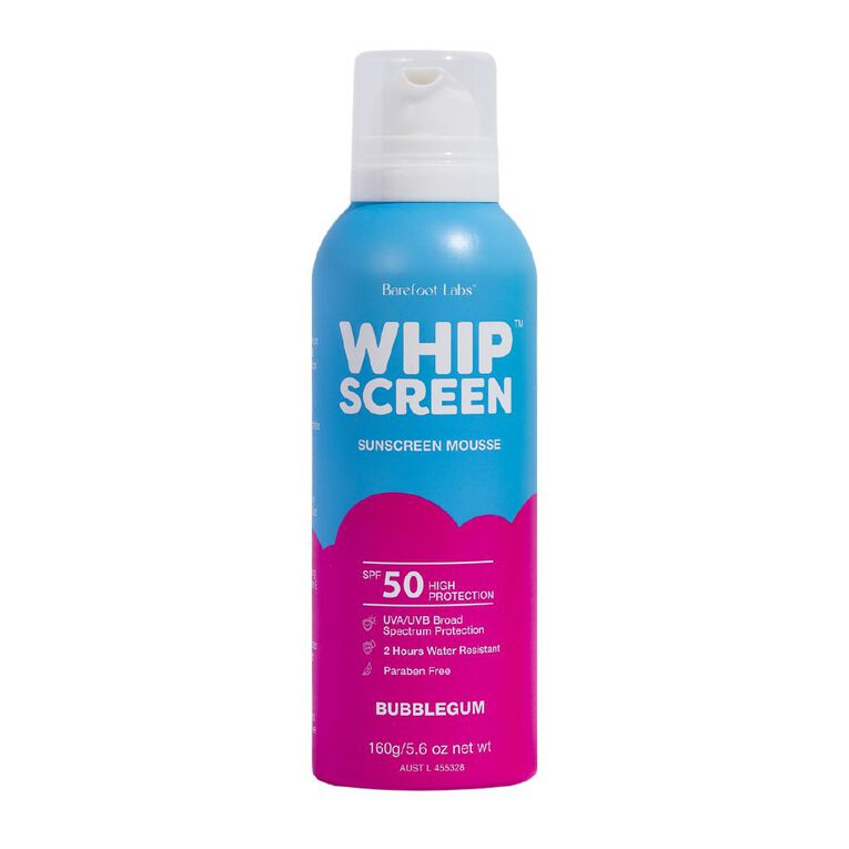 WhipScreen Bubblegum SPF50 Sunscreen Mousse 160g, , hi-res