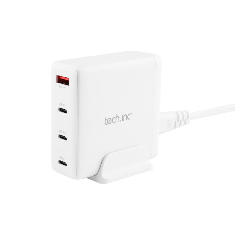 Tech.Inc 140W 3 Port USB C + USB A Gan Fast Charger TI054MB, , hi-res
