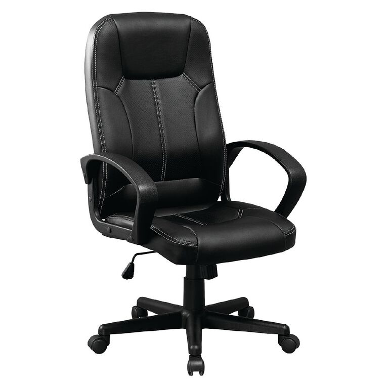 Workspace Valencia Highback Chair Black, , hi-res