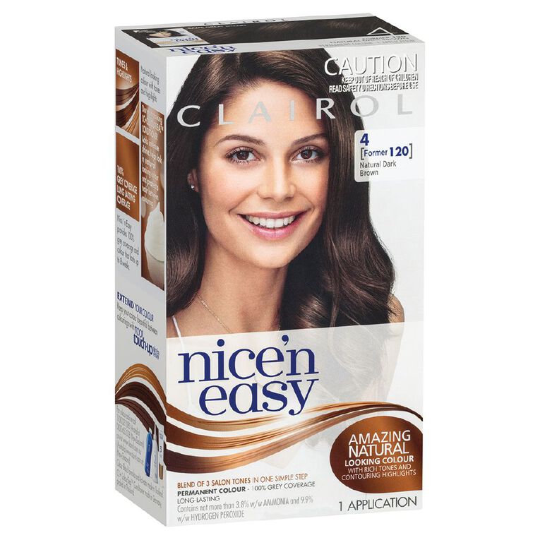 Clairol Nice N Easy Permanent Hair Colour Dark Brown 4, , hi-res