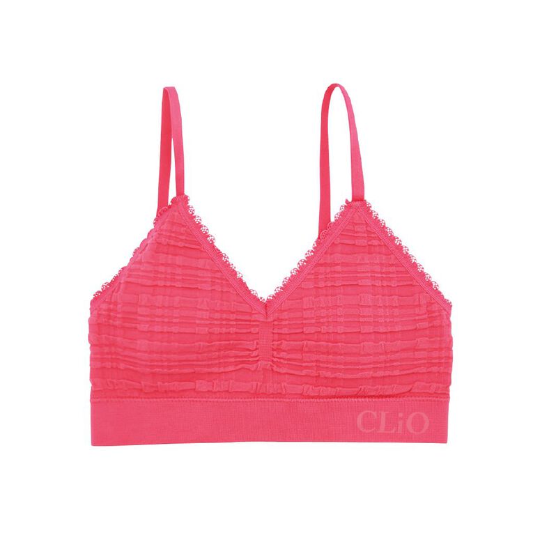Clio Teen Grid Vibe Seamfree Padded Crop, Red, hi-res