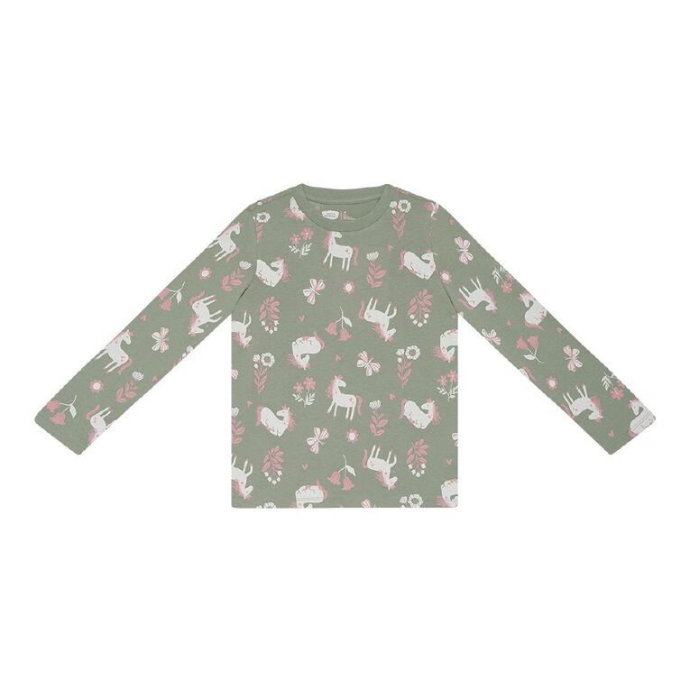 Young Original Long Sleeve All Over Print, Green Mid, hi-res