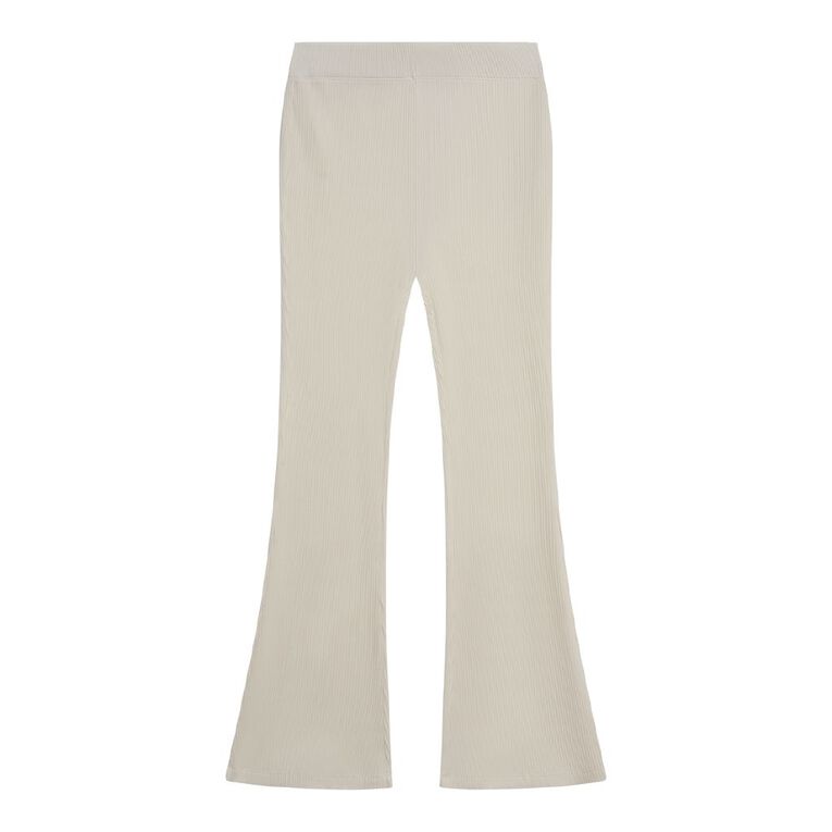 Young Original Rib Flare Leggings, Cream, hi-res