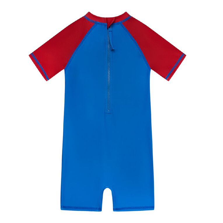 Spider-Man Preschool Short Sleeve Rashsuit, Blue Mid, hi-res