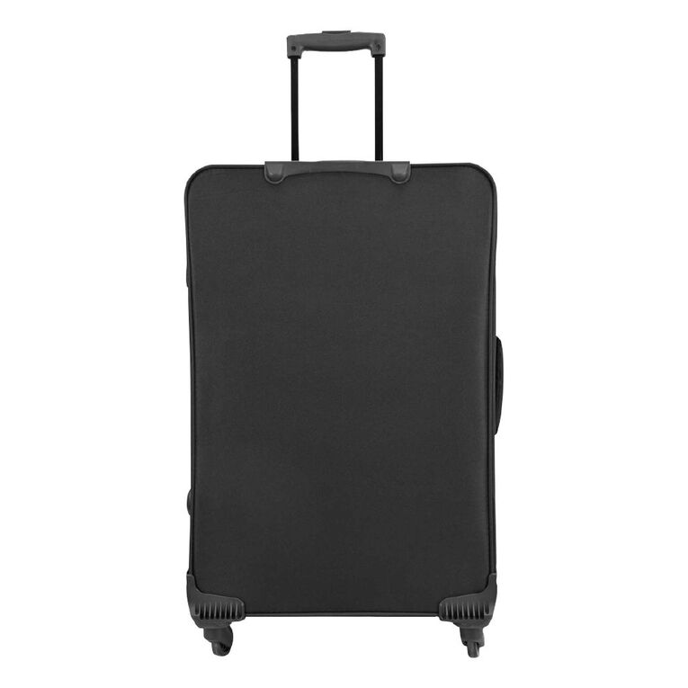 Wander 76cm Soft Checked Suitcase 4 Wheel Black, , hi-res