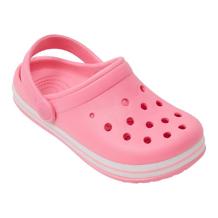 Young Original Senior Kids' Frog Clog Shoes, Pink Mid, hi-res
