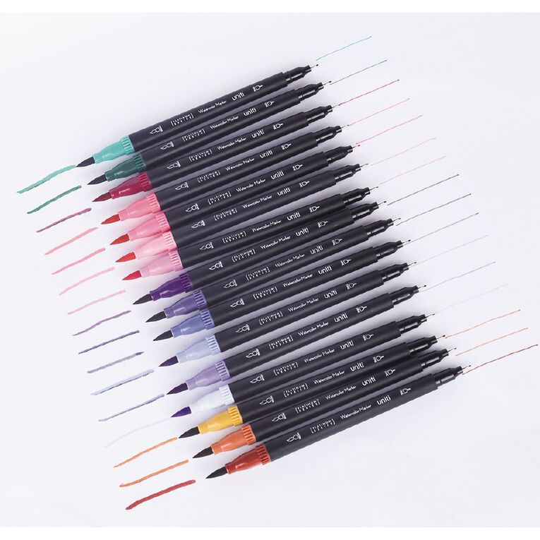 Uniti Dual Ended Watercolour Markers 48 Pack, , hi-res