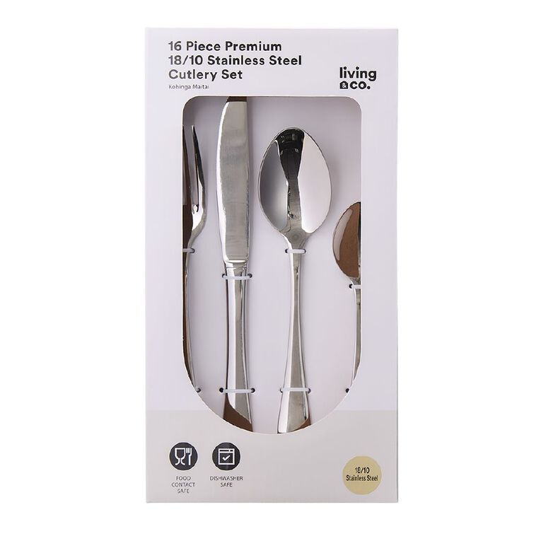 Living & Co Allure Cutlery Set 16 Piece Stainless Steel, , hi-res