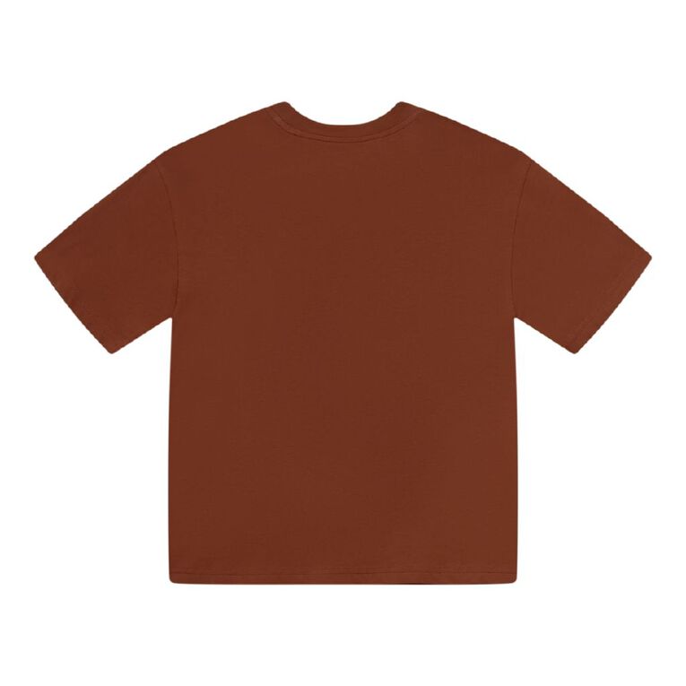 Young Original Short Sleeve Print Tee, Brown Mid, hi-res