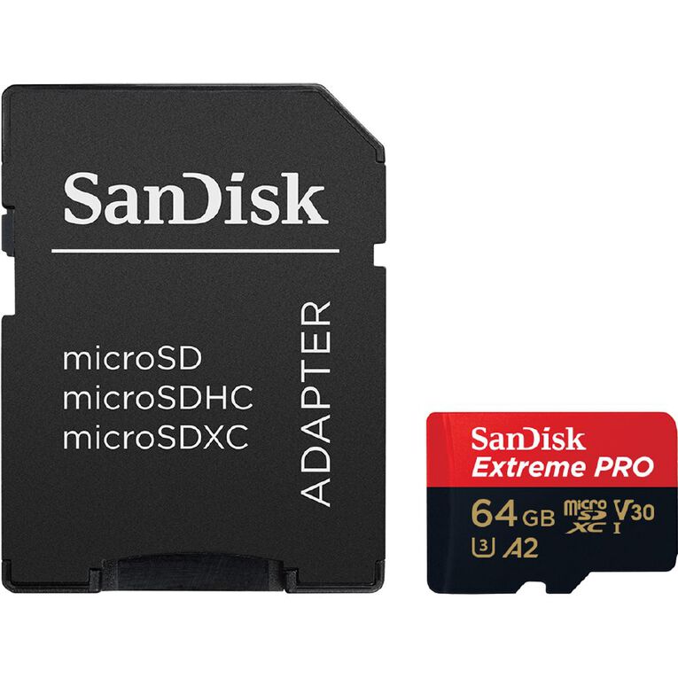 Sandisk Extreme Pro 64GB MicroSD Card, , hi-res
