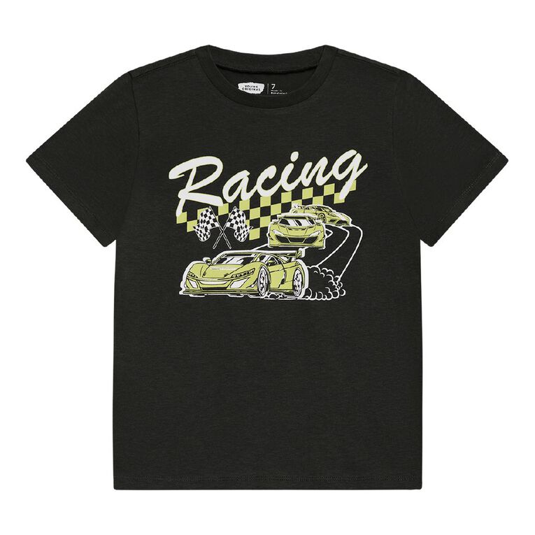 Young Original Short Sleeve Print Tee, Grey Dark, hi-res