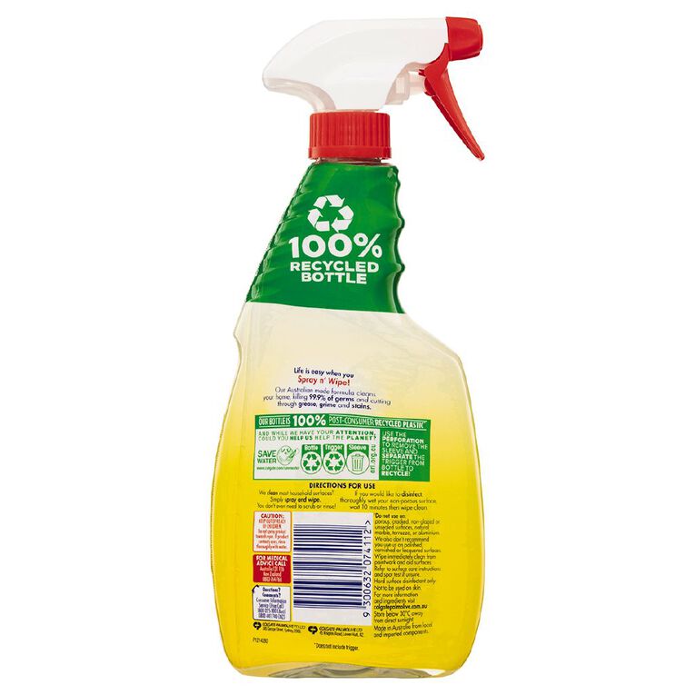 Ajax Spray N Wipe Multi Purpose Lemon Citrus Trigger 500ml The Warehouse