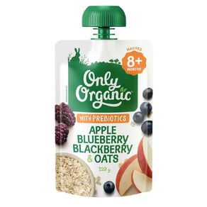 Only Organic Apple Blueberry Blackberry & Oats 8+ Months