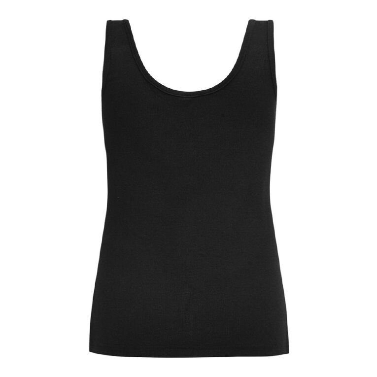 H&H Maternity Henley Tank, Black, hi-res